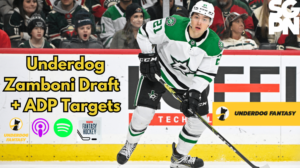 Underdog Zamboni Draft and ADP Targets I SGPN Fantasy Hockey Podcast (Ep.39)